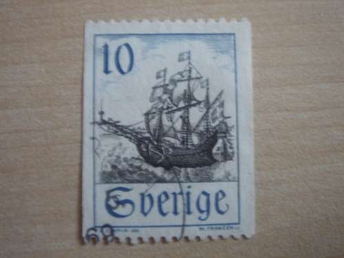 1967 Sweden - Merchant Vessel 10 Oere used, stamped