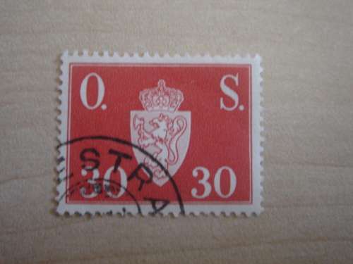 1951 Norway - Off.Sak. 30 Oere used, stamped