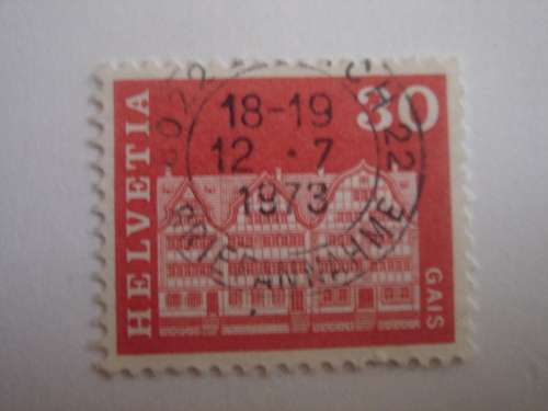 1964 Helvetia - Town Square Gais - 30 used stamps