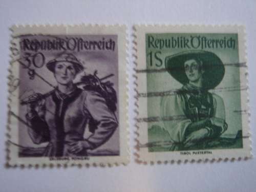 1948 Austria - Trachten MiNr 900,912 used stamped