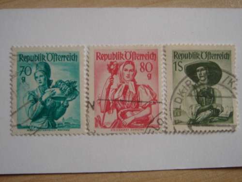 1948 Austria - Trachten MiNr 906,908,912 used stamped