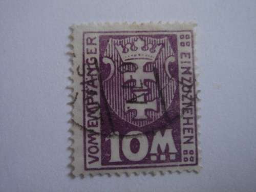 1923 Danzig Portomarken MiNr 21 Y used, stamped