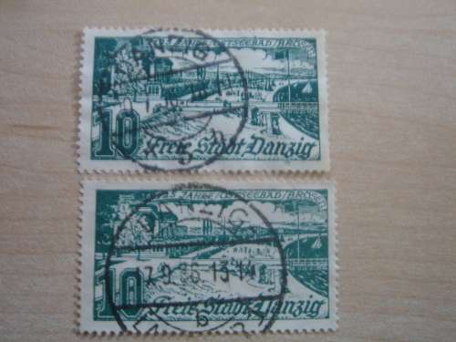 1936 Danzig MiNr 259 a + b used, stamped