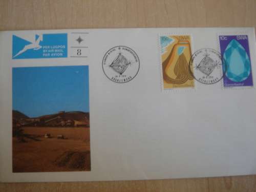 1974 SWA Diamond Mining 2 stamps on FDC
