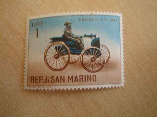 1962 San Marino - Old Automobiles - 1 Lire Duryea 1892 MNH
