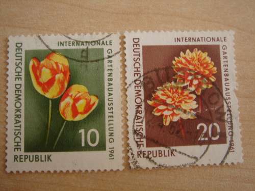 1961 DDR MiNr 854+855 used, stamped