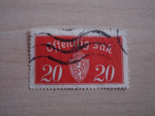 1933 Norway - Off. Sak 20 Oere used, stamped