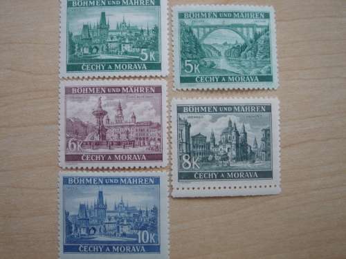 1940 Deutsches Reich Boehmen & Maehren MiNr 57a+b, 58-60 MNH