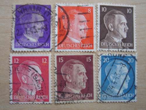 1941 Deutsches Reich MiNr 785-789, 791 used, stamped