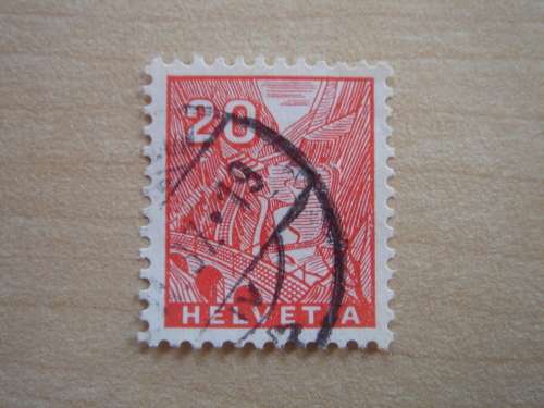 1934 St. Gotthard Railway 20 used, stamped