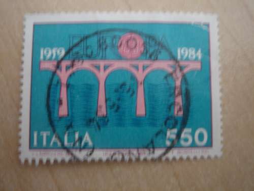 1984 ITALIA - EUROPA L. 550 used, stamped