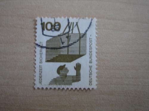 1971 BRD MiNr 702 A R with black number on back, used, stamped