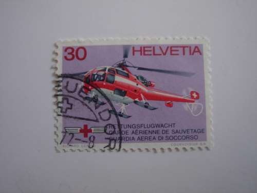 1972 Helvetia - Rettungsflugwacht Commemorative 30 used, stamped