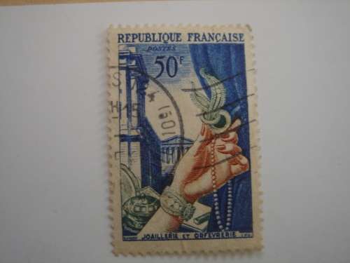 1952 France - Joaillerie et Orfevrerie 50 F used, stamped