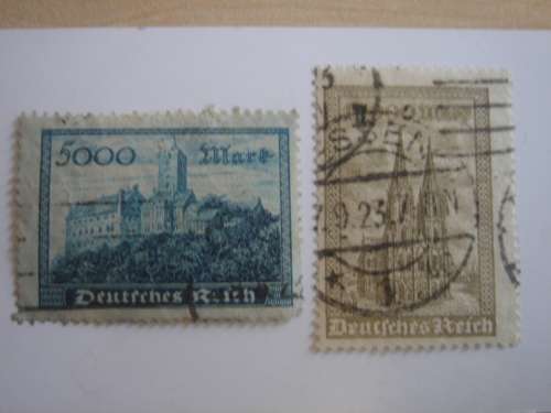 1923 Deutsches Reich MiNr 261-262 a used, stamped