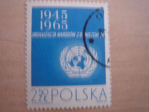 1965 Poland - UN Anniversary 2.50 Zt MNH, stamped