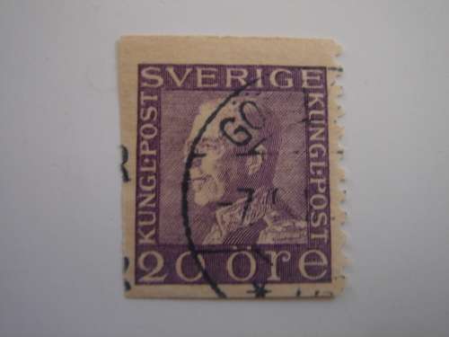 1920 Sweden - King Gustav V 20 Oere used, stamped