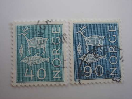 1963 Norway - Definitiv Series 40,90 Oere used, stamped