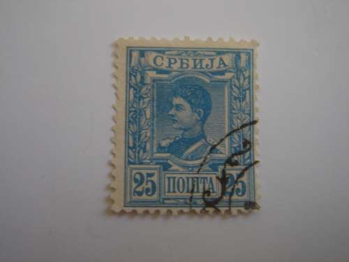 1890 Serbia - King Alexander 25 p used, stamped