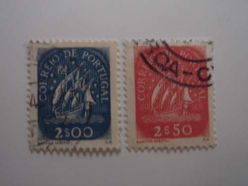 1951 Portugal - Caravel 2.00 + 2.50 ESC used, stamped