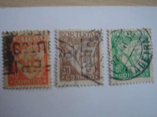 1931 Portugal - Lusiadas 40,50,80 CTVS used, stamped