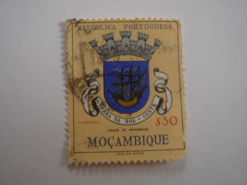 1961 - MOCAMBIQUE Coat of Arms $30 used, stamped