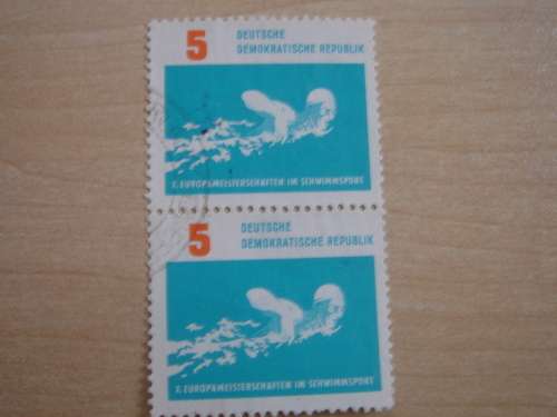 1962 DDR MiNr 907 vertical pair used, stamped