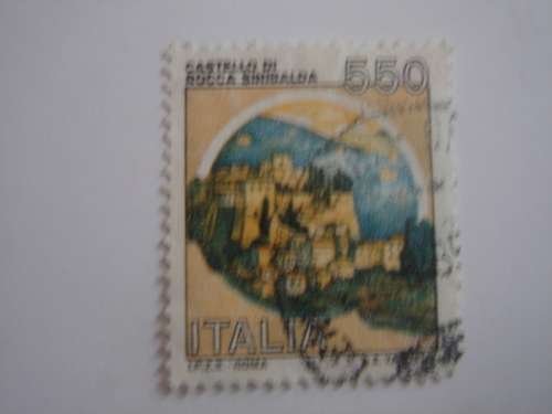 1984 Italia - Castello di Rocca Sinibalda 550 L used, stamped