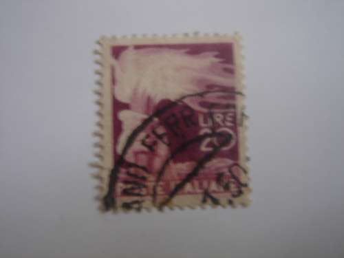 1945 Italia - Flaming Torch 20 L used, not stamped