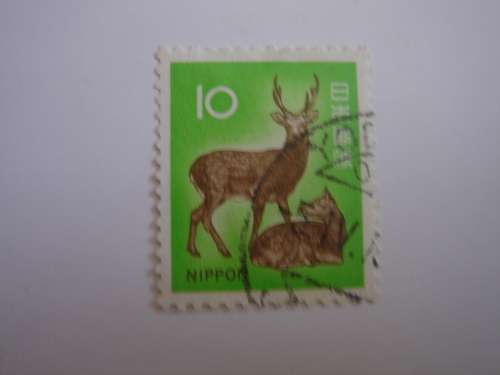 1972 Japan - Deers 10 Y used, stamped