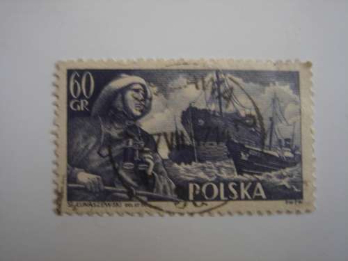 1956 Polish Ships 60 GR used, stamped
