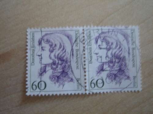 1988 West Berlin MiNr 824 horizontal pair used, stamped