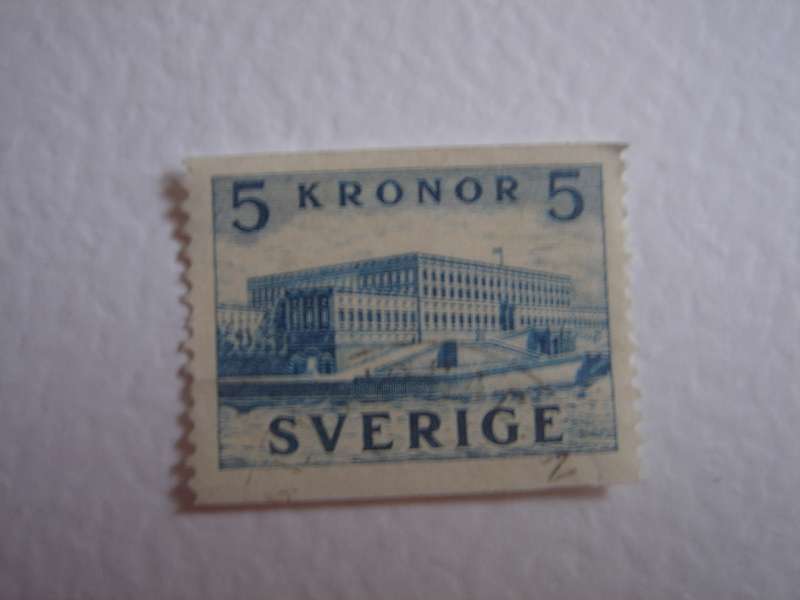 1941 Sweden - Royal Palace 5 Kronor used, stamped