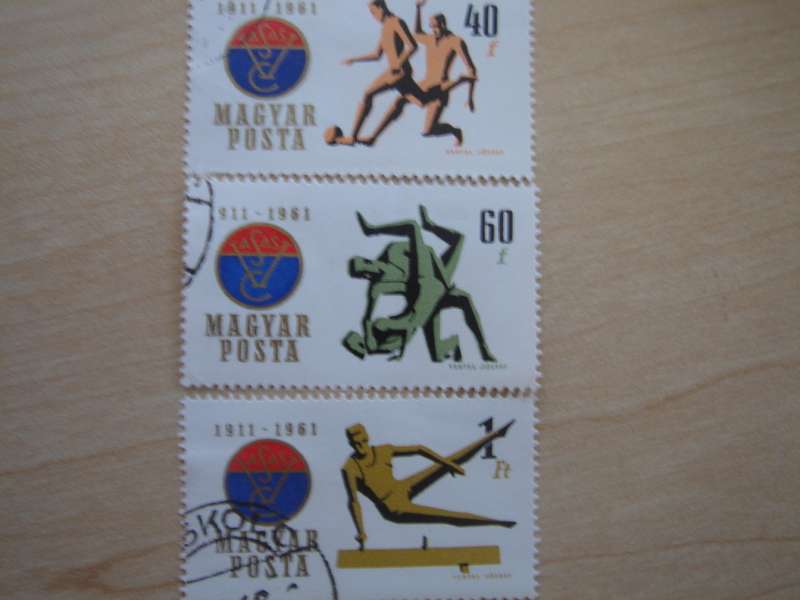 1961 Hungary - Sports 40,60f + 1 Ft used, stamped