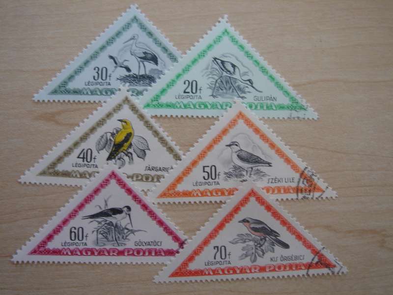 1952 Hungary Air - Birds 20,30,40,50,60,70f used, stamped
