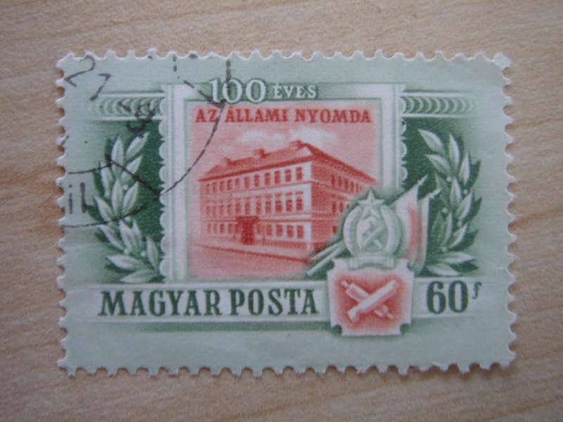 1955 Hungary - National Printing Office 60f used, stamped