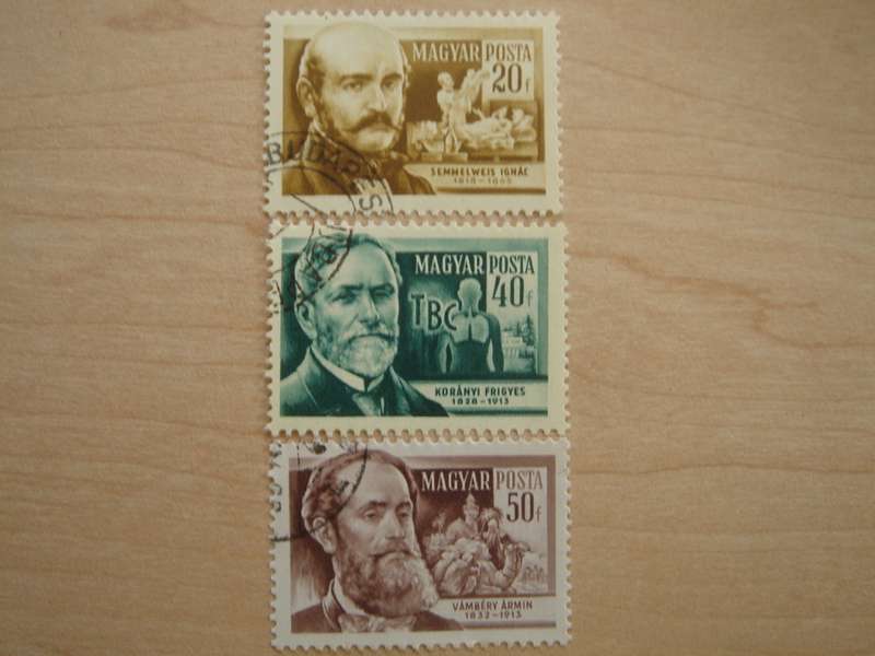 1954 Hungary - Scientists 20,40,50f used, stamped