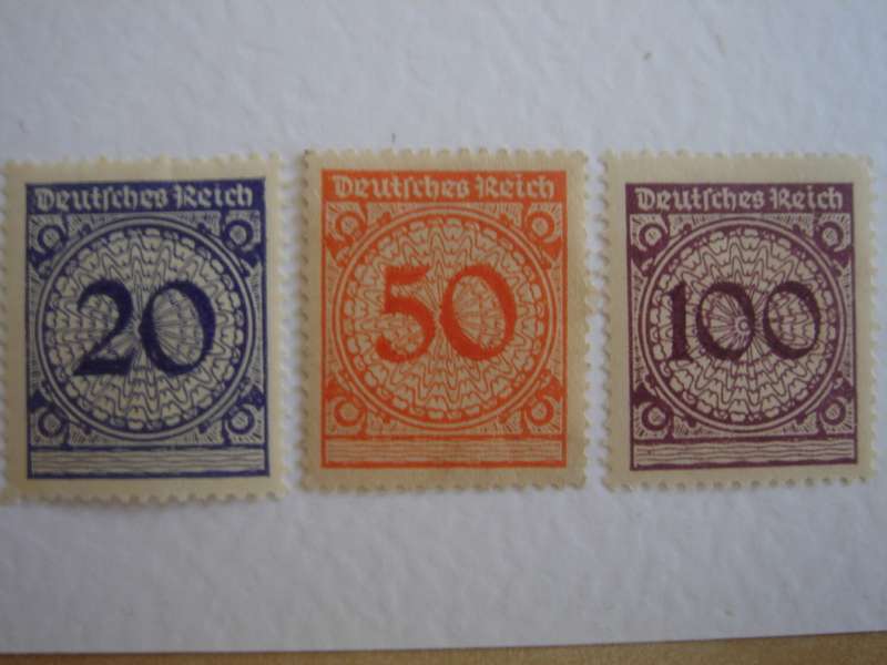 1923 Deutsches Reich MiNr 341-343 X P a mint, hinged
