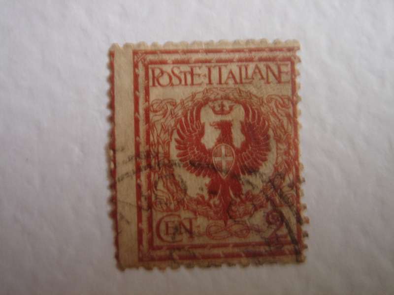 1901 Italia - Coat of Arms 2 Cent used, stamped
