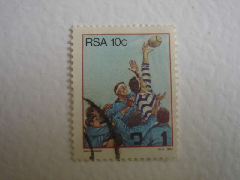 1983 RSA - Rugby Teams (WP + Northern Transvaal) 10 used, stamped