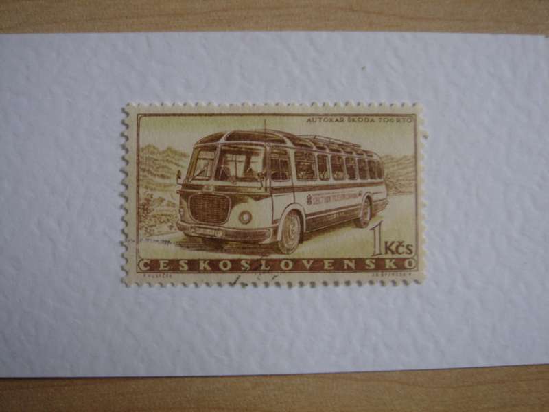 1958 CZ - Skoda Bus SG1070 used, stamped
