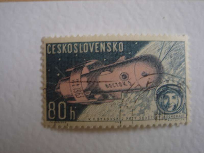 1963 CZ - Vostok V Rocket SG1367 used, stamped