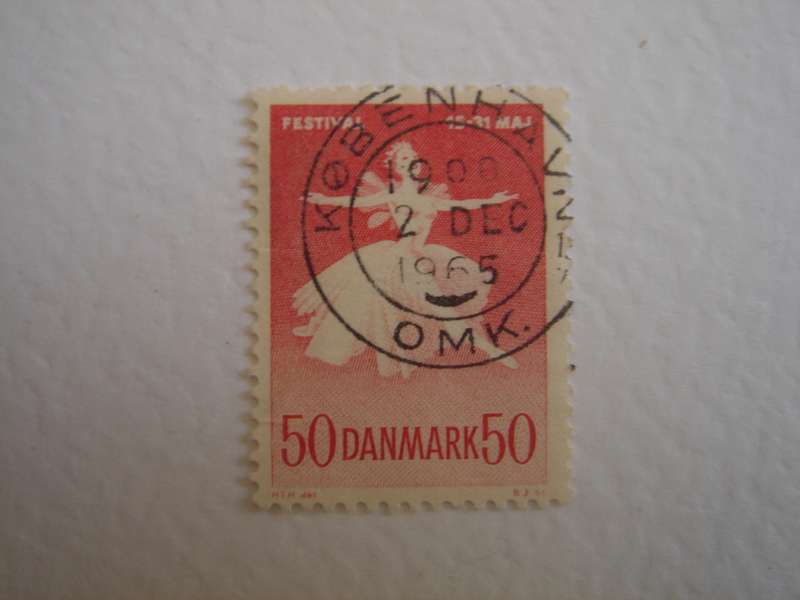 1965 Danish Ballet Dancer 50 Oere used, stamped