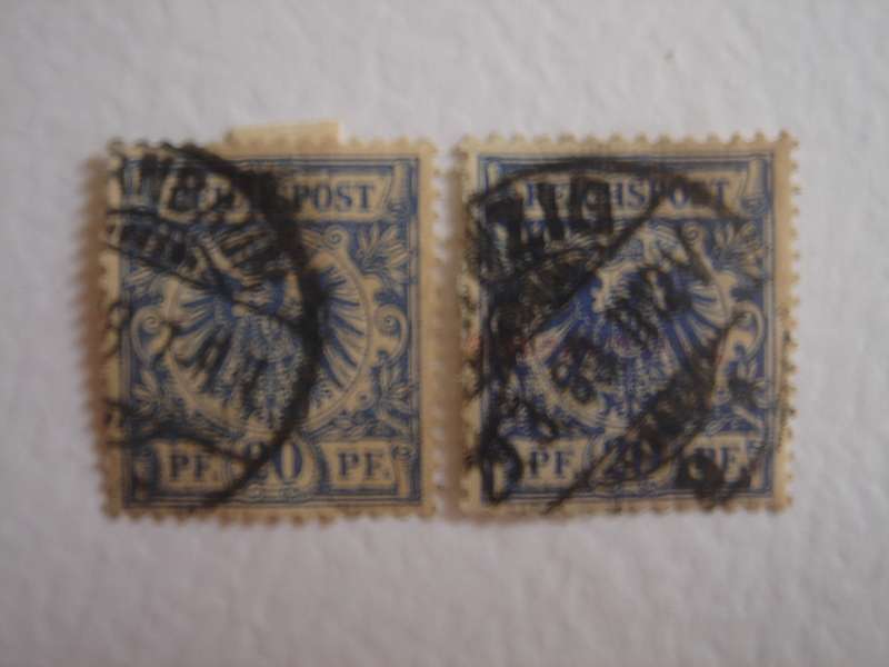 1889/95 Deutsches Reich MiNr 48 b + d used, stamped