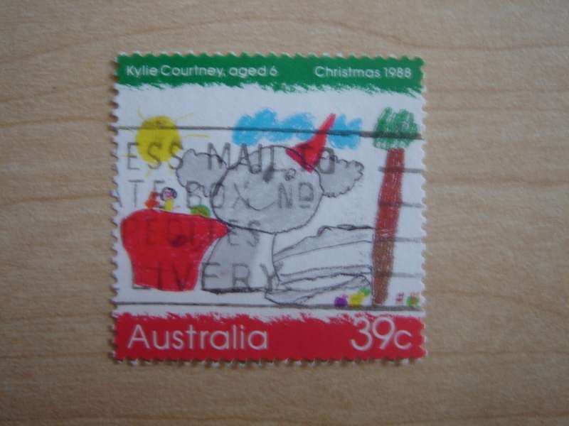1988 Australia Christmas 39c used, stamped