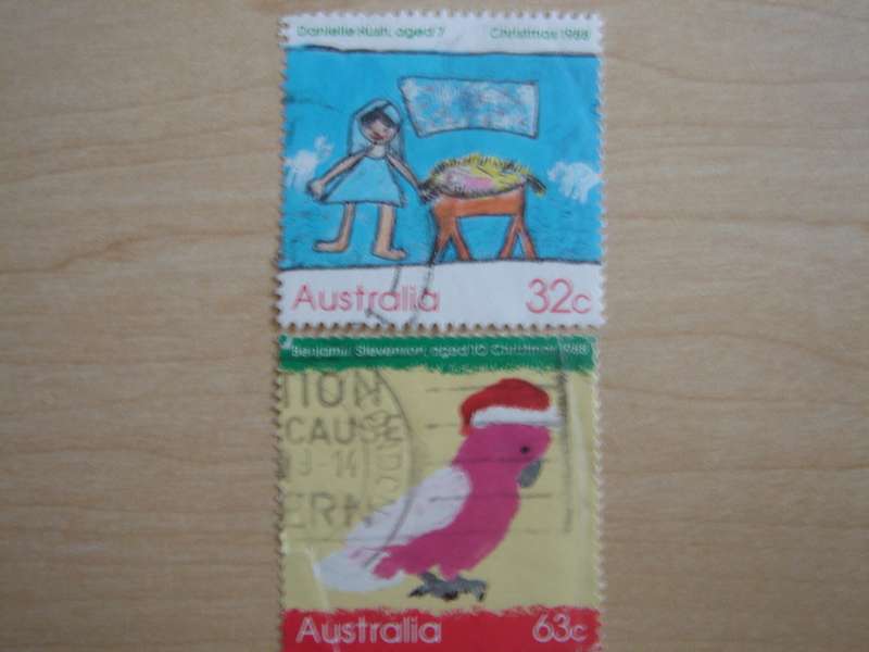 1988 Australia Christmas 32,63c used, stamped
