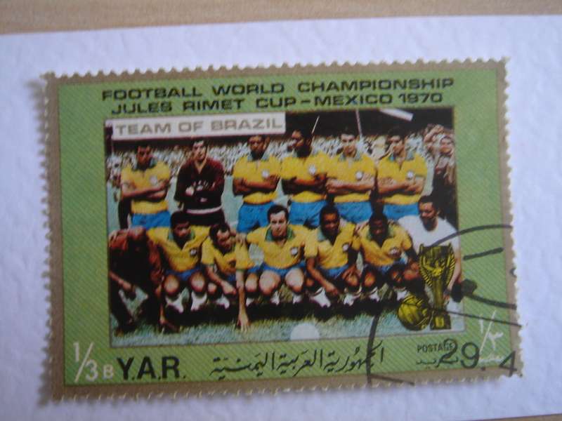 1970 Yemen - Football World Cup 1/3 B used, stamped