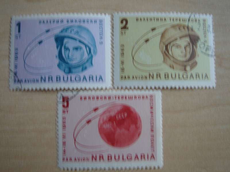 1963 Bulgaria - Vostok V Mission 1,2,5 ST used, stamped