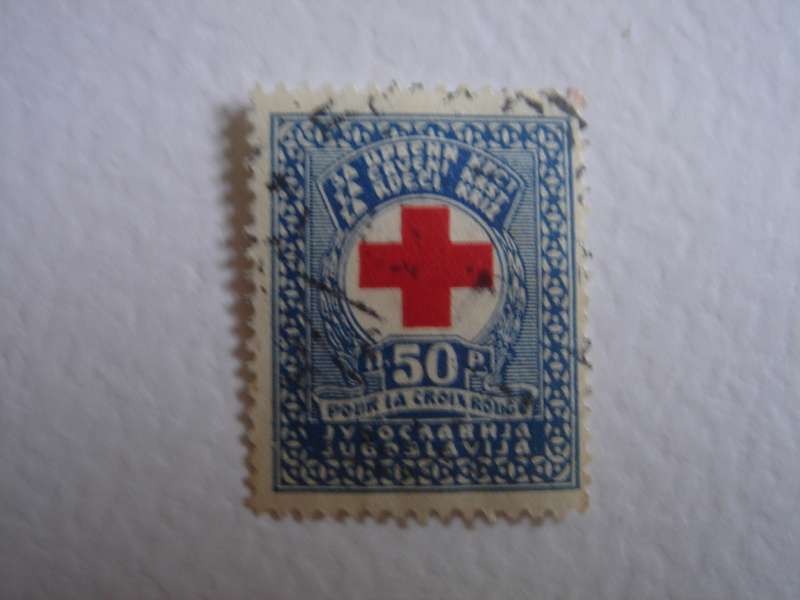 1933 Yugoslavia - Red Cross 50 P used, stamped
