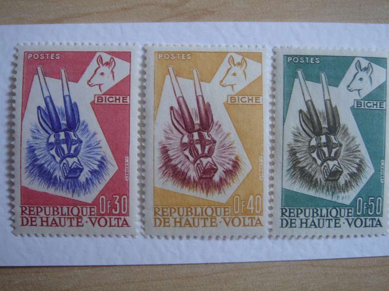 1960 Burkina Faso (Upper Volta) - Masks 0.30,0.40,0.50 F MNH